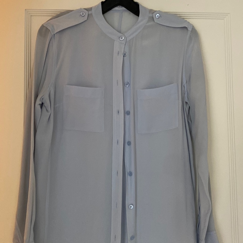 Light blue silk blouse